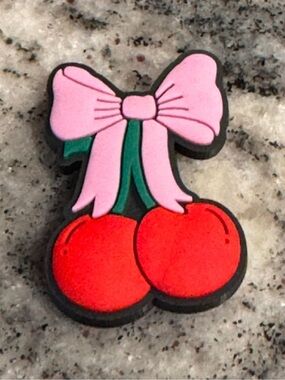 CROCS Pink Bow Red Cherry Jibbitz Charm